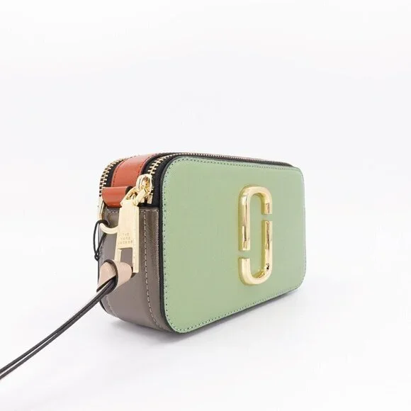Marc Jacobs Snapshot Small Leather Camera Bag Green OS